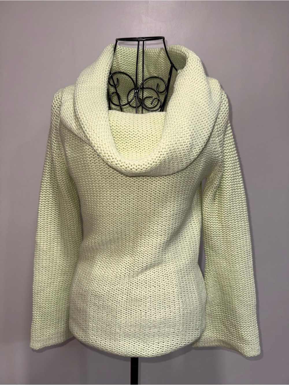 Cozy Cream Cowl Neck Knit Sweater - Women's